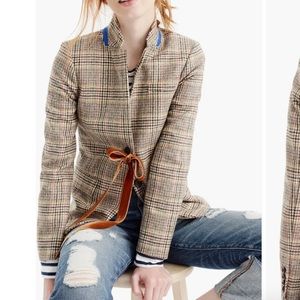 J. Crew Plaid Regent Blazer with Velvet Tie sz 6